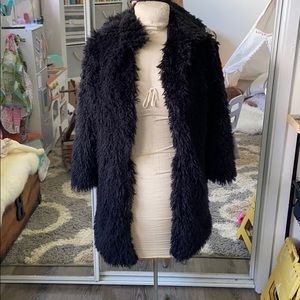 Long faux fur jacket